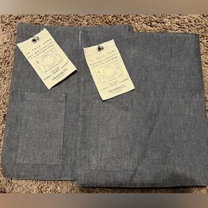 NWT Demdaco Chambray Utensil Pocket Placemat Set of 2